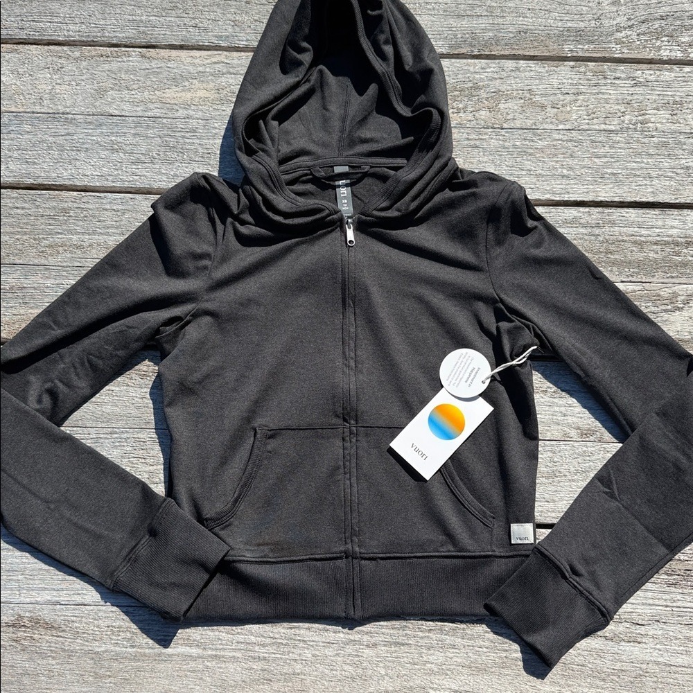 VUORI Halo Mini Full Zip Hoodie size XS NWT black